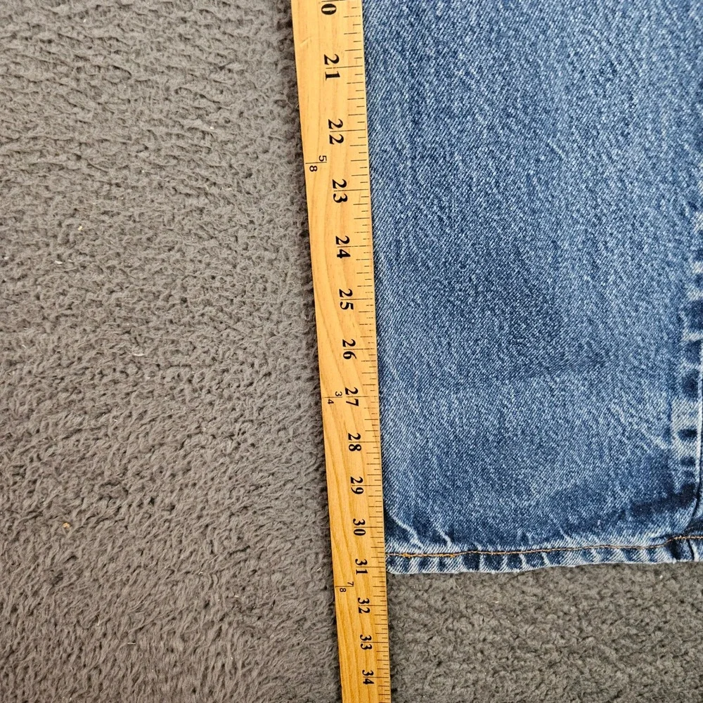 Levis 505 Regular Fit Mens Jeans 34x32 Medium Wash Blue Straight Leg Denim